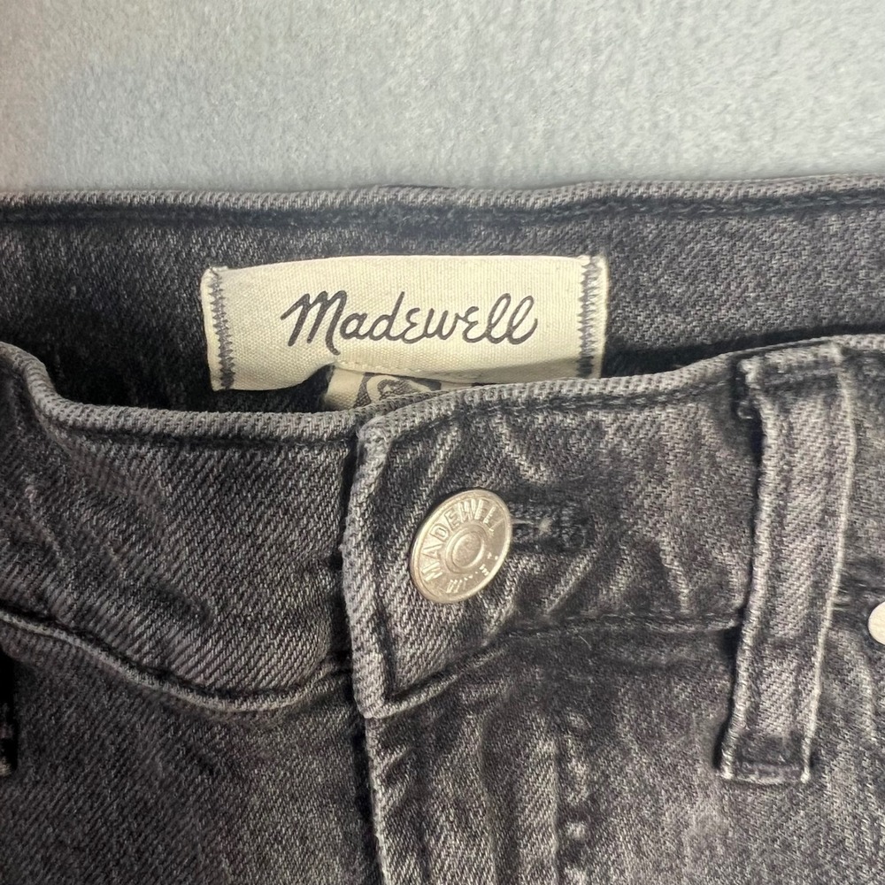 Madewell The Perfect Vintage Jean Sz 27 High Rise Straight Leg Ankle Faded Black - Picture 3 of 10